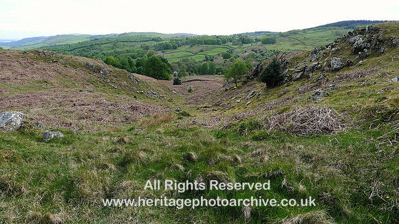HRS 8588 Cartmel Fell, Ravens Barrow west view down meltwater channel