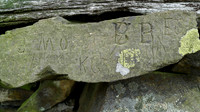 HRS 8592 Cartmel Fell, Ravens Barrow, stone structure graffiti