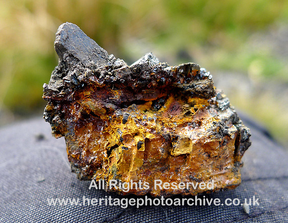 HRS 10378 Tan Hill, coal sample with iron staining L1190399
