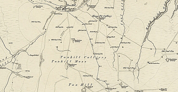 Tan Hill Coalfield, Yorkshire  OS 1854