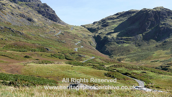 HRS 10497 Hard Knott Pass looking eastward from Roman Fort L7750073