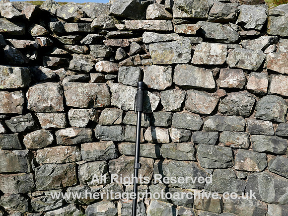 HRS 10506 Hard Knott Roman Fort, bath-house wall close up L7750095