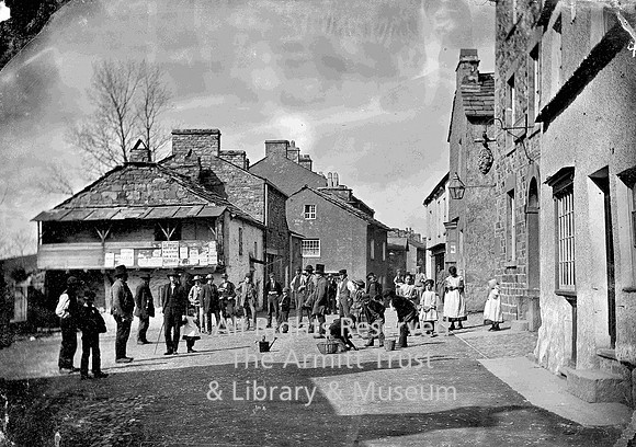 Sedbergh Market Place c1855-1857 (Armitt Library Collection)