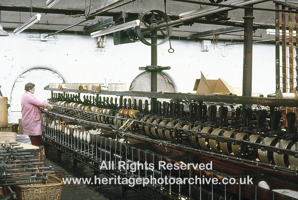 HRS 1291 Bury, Wikes Woollen Mill, woollen winding 1979