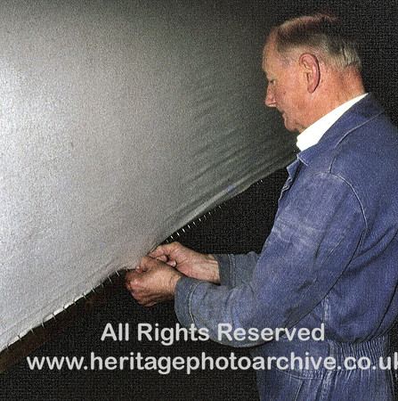 HRS 1287 Bury, Wikes Woollen Mill, tentering 1979