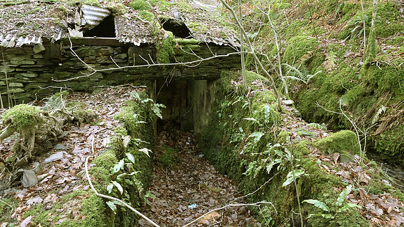 HRS 10596 Coniston, remains of quarry workshops leat SD 29774 97414 L1190710