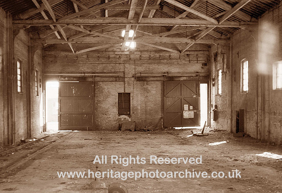 HRS 1936 Radcliffe goods yard shed interior 1967