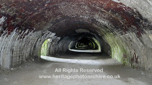 HRS 6603 Craven Lime wks Hoffman kiln interior west looking North