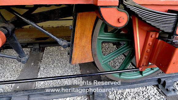 HRS 11345  Penrhyn Castle Railway Museum, Fire Queen 1848 wooden brakes on tender L1220099
