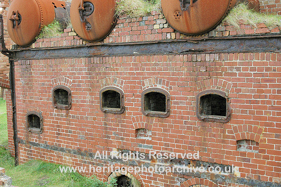 HRS 909 Porth wen brickworks, gas retort charging holes