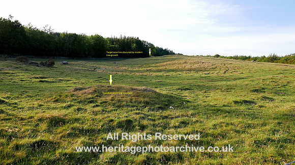 HRS 10647a Holker, rifle range view from shooting end annotated L7750412