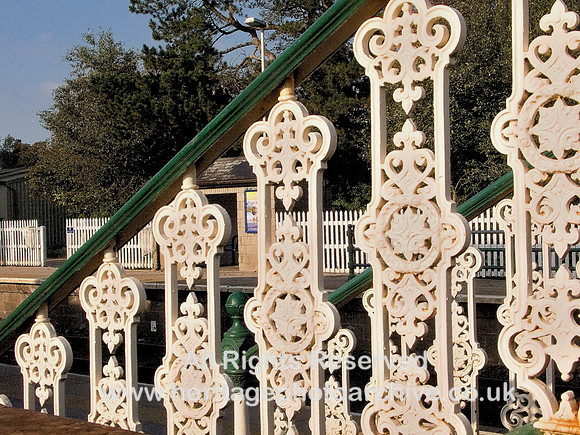 HRS 5062a Cark Station, Cast iron footbridge detail 2010