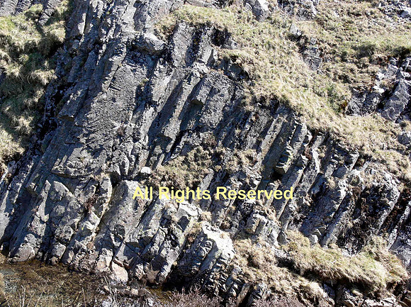 Columnar jointing at Torver Beck