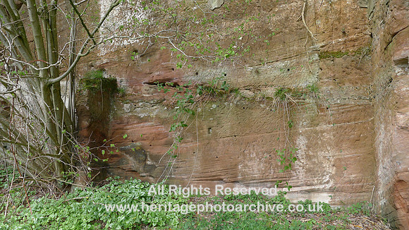 HRS 9001 Morland,Woodhead, remains of old building in cliff SD 611293 L1150322