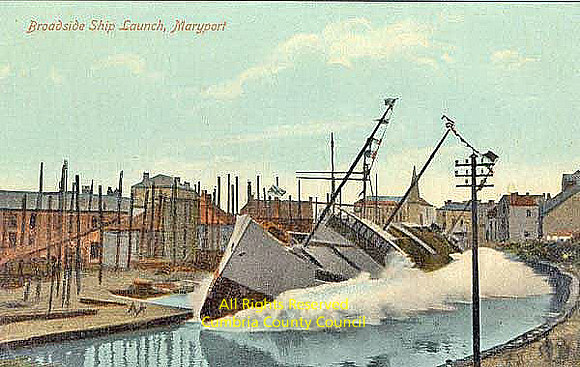 Maryport ship launch
