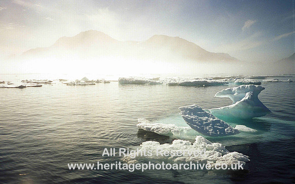 HRS 1801 East Greenland  ice shapes 1996