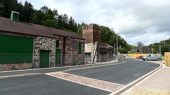 HRS 10700 Backbarrow ironworks, stationary steam engine shed and furnace 2020 L1200318