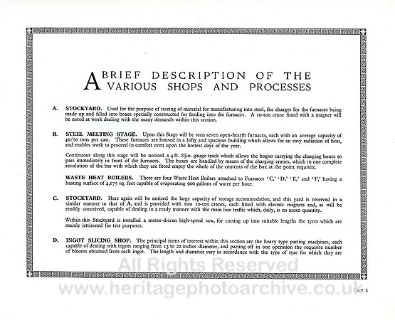 Taylor Bros page three a brief description