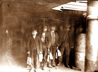 HRS 1519 Coalmining, Gibfield men with pitlamps
