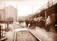 HRS 1505 Coalmining, Gibfield workers coming off shift