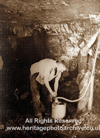 HRS 1518 Coalmining, Gibfield men working in tunnel