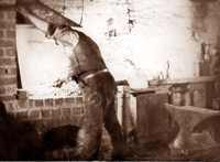 HRS 1512 Coalmining, Gibfield blacksmith in smithy