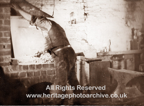 HRS 1512 Coalmining, Gibfield blacksmith in smithy