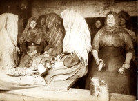 HRS 1515 Coalmining, pitbrow women in cabin Gibfield