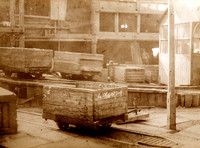 HRS 1520 Coalmining, tubs in yard Gibfield