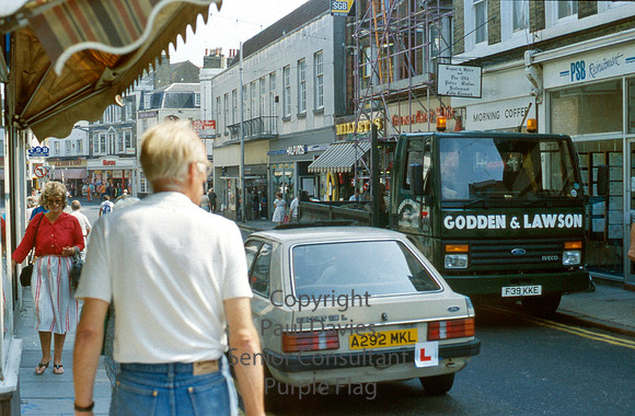 Ramsgate, busy street Aug 1989