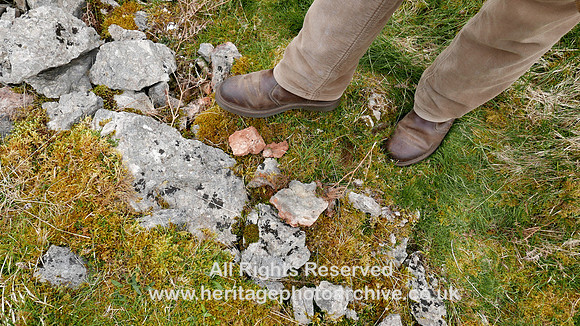 HRS 10079 Great Asby, copper mines, iron-stained rock L7740339