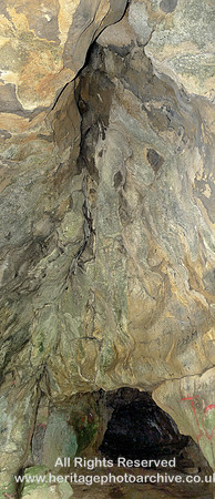 HRS 10727 Leven Estuary, Capeshead cave, vertical shot of roof etc