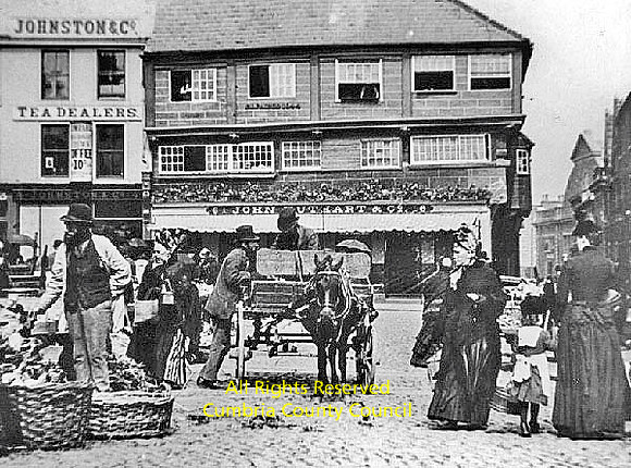 Carlisle Guild Hall and Green market 1895