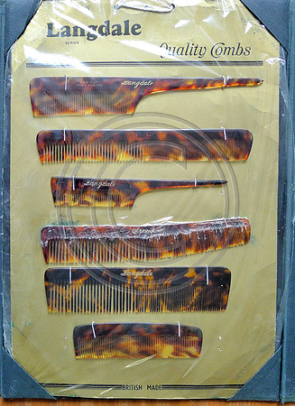 Milnthorpe Mill, Old combs, Langdale quality combs tortoise shell effect