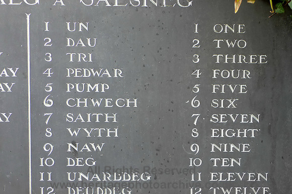 HRS 199 Commemorative area Welsh and English – numbers