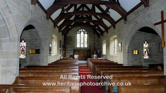 HRS 10341 Barbon, Church of St Bartholomew, view down aisle to west L1190351
