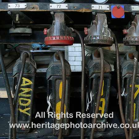 HRS 1786 Haig Pit Close up caplamp rack