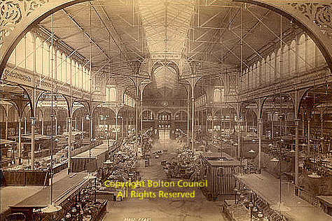 Bolton Market hall c1900 image