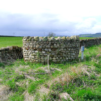 HRS 8971 Langwathby, Dry stone walled access to underground reservoir L1150278