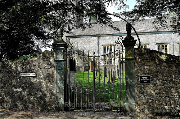 HRS 7025 Witherslack church and cast iron gate posts