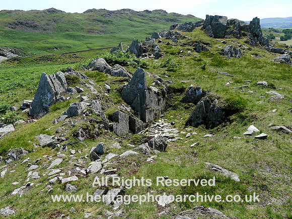 HRS 11220 Dunnerdale, Stainton Ground quarries natural slate outcrop 2022