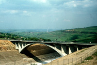 M62 Motorway Construction, Scammonden bridge completed 1970