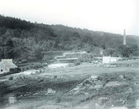 Backbarrow, Blue works and houses from distance