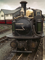 HRS 5924 Ffestiniog Railway loco at Portmadoc 1970s