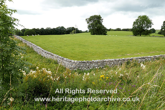 HRS 8246 Newbiggin-on-Lune, dry stone wall modern road field boundary A685