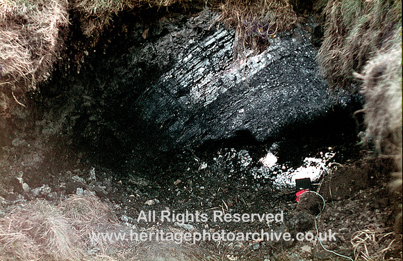 HRS 10781 Radcliffe, Rams Mine coalseam outcrop, Seven Pits c1967