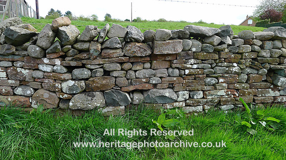 HRS 8969 Langwathby, old dry stone wall in village L1150270