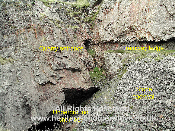HRS 1101 image two of two  Cwt y Bugail packwall & entrance explained