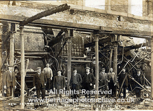 HRS 1564 Sabden, Pendle,  New Print Works fire 1912