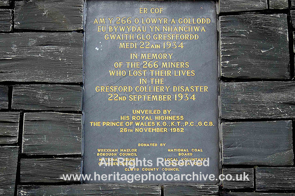 HRS 66 Gresford pit disaster inscription